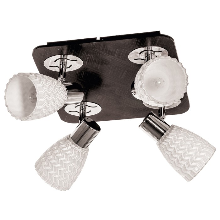 Светильник Jannali 4x40Вт E14 хром, венге 37x37x18см