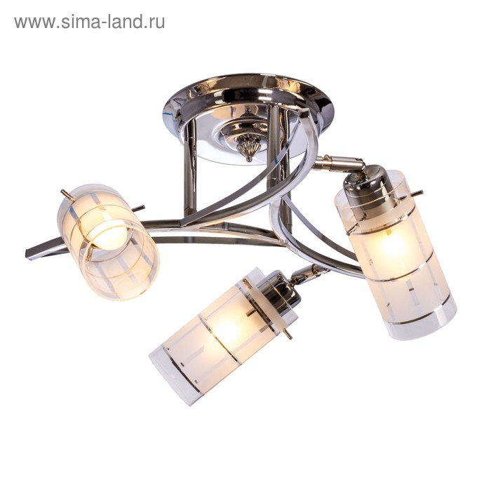 

Люстра ЭкономСвет Christelle 3x40Вт E27 хром 43x43x13см