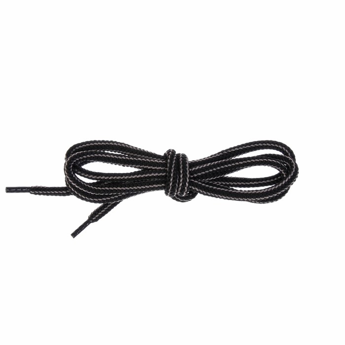 Шнурки с круглым сечением, d=4,5мм, 110см, цвет чёрный