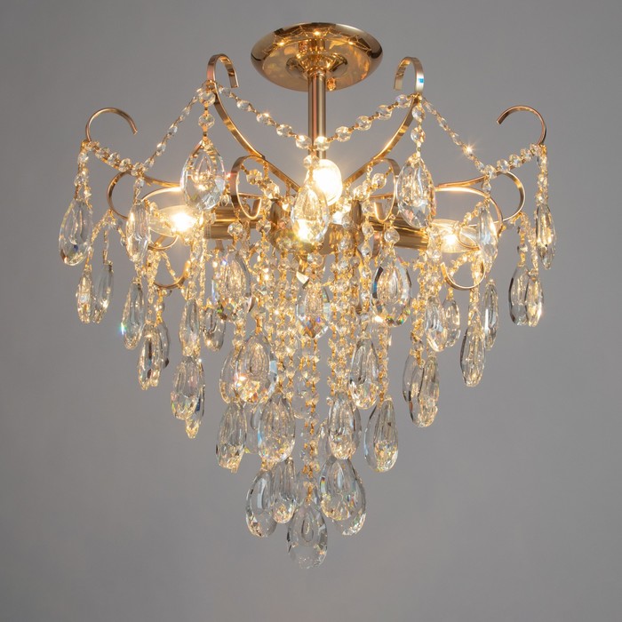 Люстра Kolora 4x60Вт E27 золото 52x52x50см