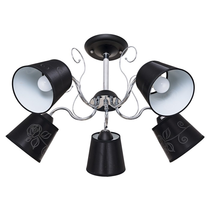 Люстра Eithan 5x40Вт E27 черный 66x66x38см