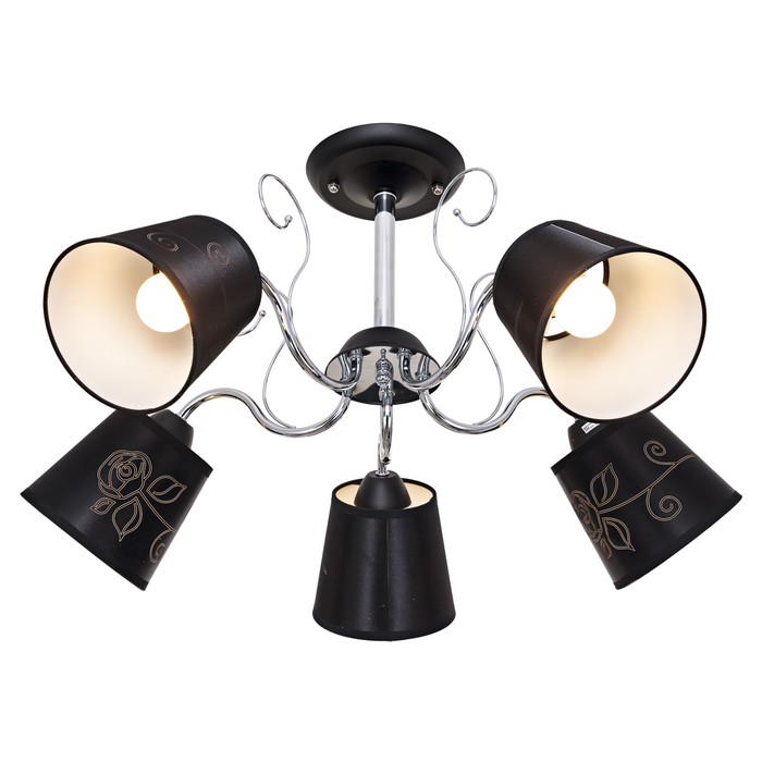 Люстра Eithan 5x40Вт E27 черный 66x66x38см