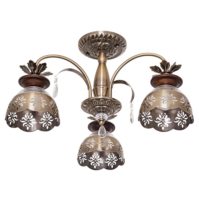 Люстра Yani 3x60Вт E14 бронза 58,5x58,5x26,5см