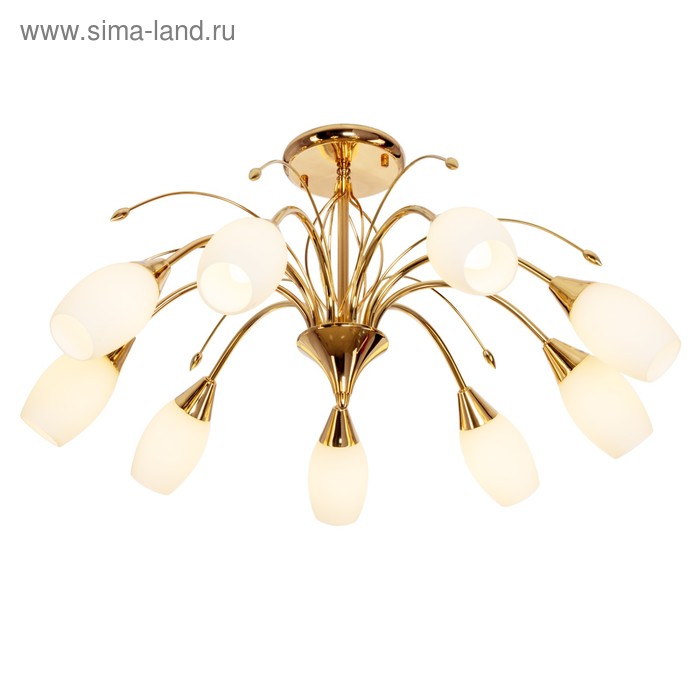 

Люстра ЭкономСвет Elanora 9x40Вт E14 золото 70x70x35см