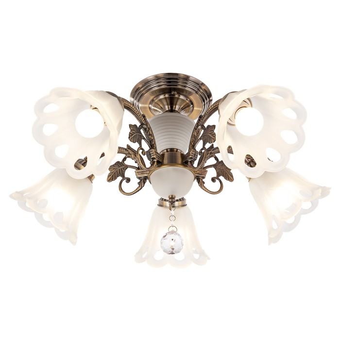 Люстра Kiah 5x40Вт E27 бронза 60x58x33см