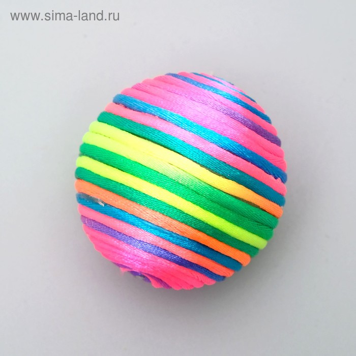 фото Мяч текстильный "полосатик", 4,8 см, микс цветов пижон