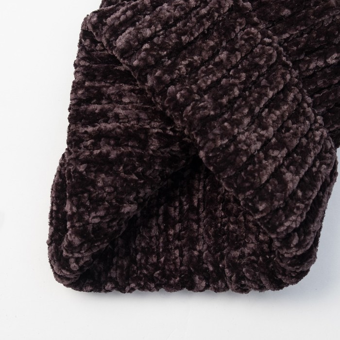 Шапка женская MINAKU "Велюр", размер 54-56, цвет чёрный