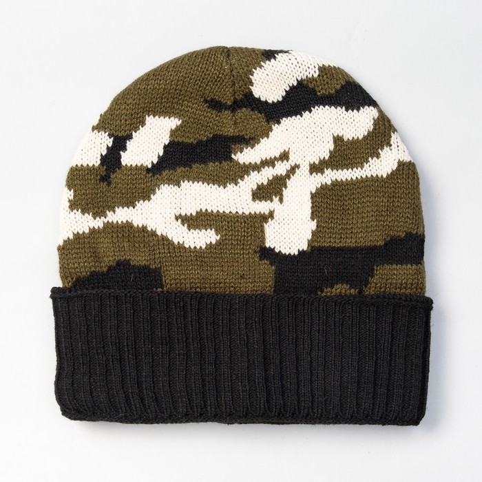 Шапка мужская "Хаки", размер 56-58, цвет зелёный