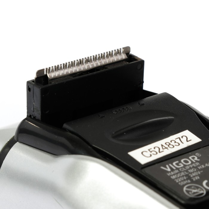 Электробритва Vigor HX-6440, АКБ, 1 бритвенная головка, чёрная/ серебро