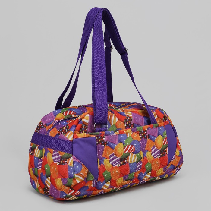 Сумка спортивная "Сладость", 1 отдел на молнии, наружный карман, цвет сиреневый