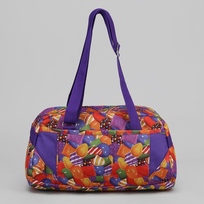 Сумка спортивная "Сладость", 1 отдел на молнии, наружный карман, цвет сиреневый