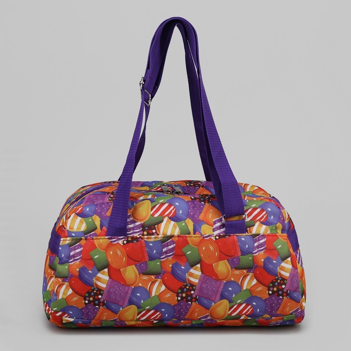 Сумка спортивная "Сладость", 1 отдел на молнии, наружный карман, цвет сиреневый