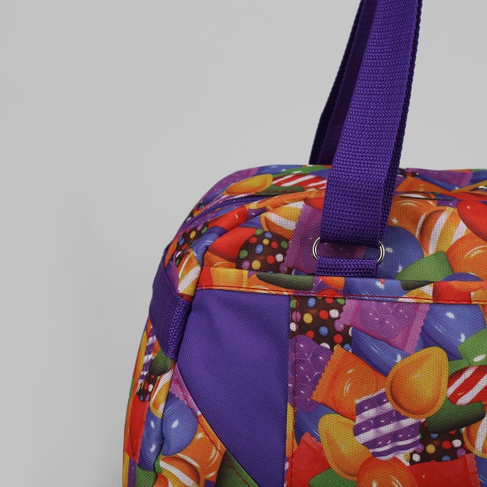 Сумка спортивная "Сладость", 1 отдел на молнии, наружный карман, цвет сиреневый