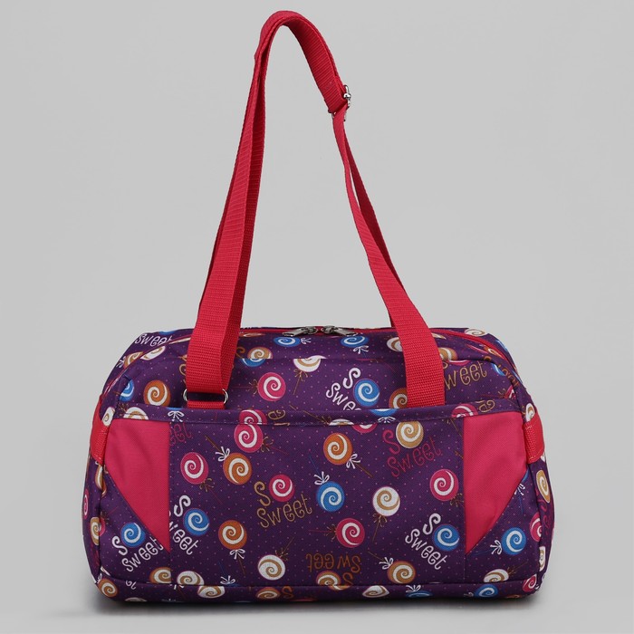 Сумка спортивная "Леденцы", 1 отдел на молнии, наружный карман, цвет сиреневый