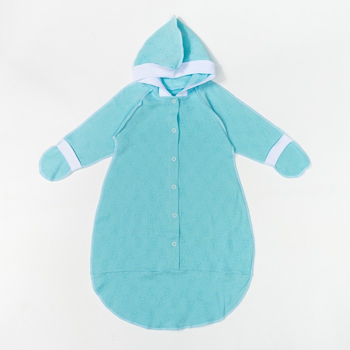 Комбинезон-мешок детский, 03405-04, цвет голубой, рост 62 см