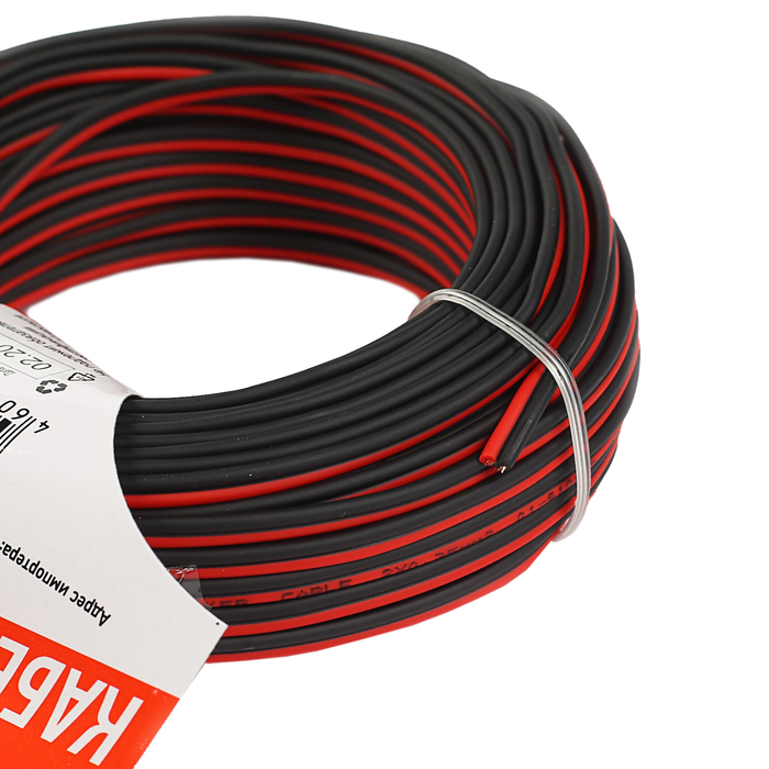 Кабель акустический REXANT ШВПМ, 2х0.35 мм², 20 м, красно-черный , 01-6102-3-20