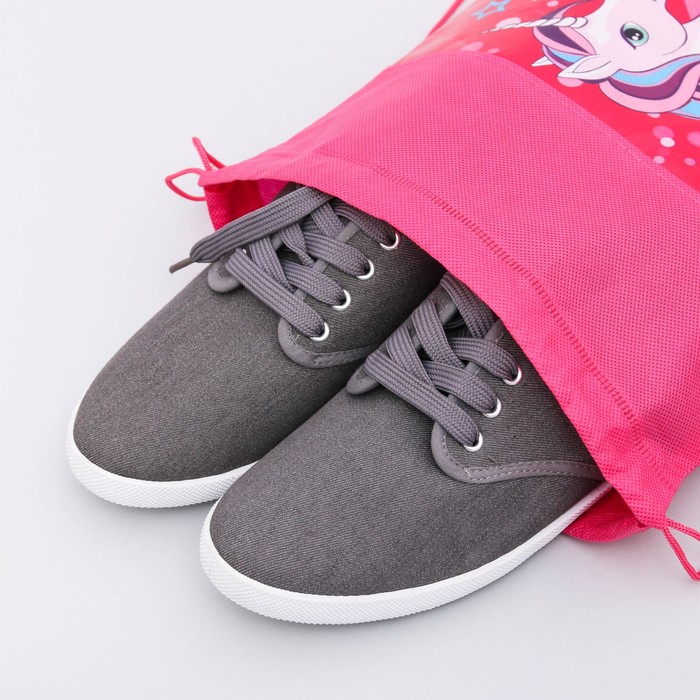 Мешок для обуви "Единорог", 26 х 37,5 см