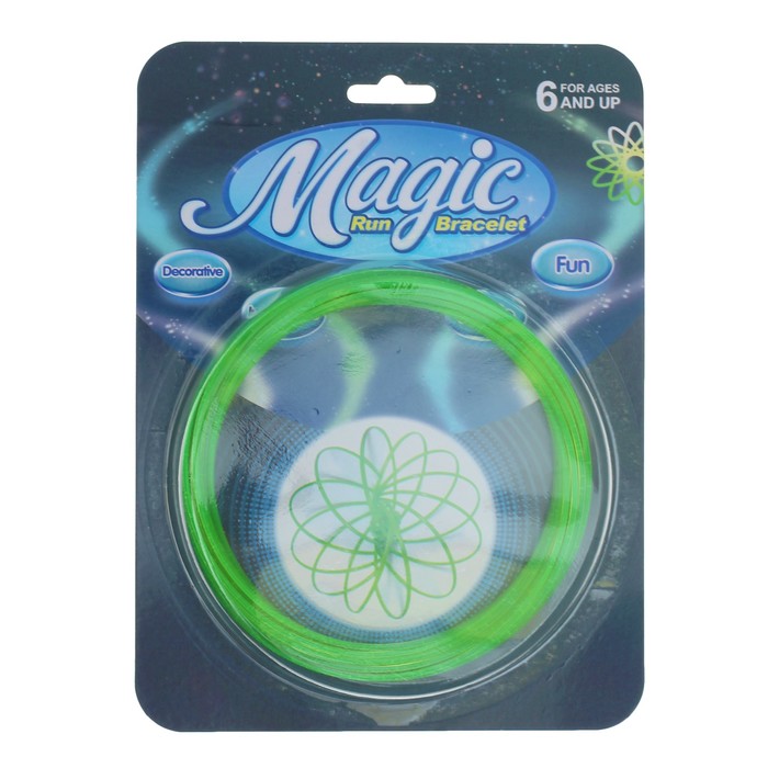 Магическое кольцо светится в темноте14 см, цвет зелёный