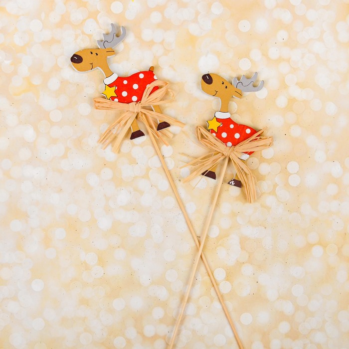Декор на палочке "Загадочный олень"
