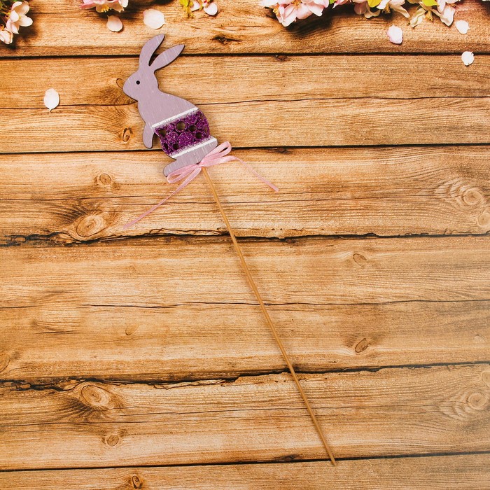 Декор на палочке "Зайчик", МИКС