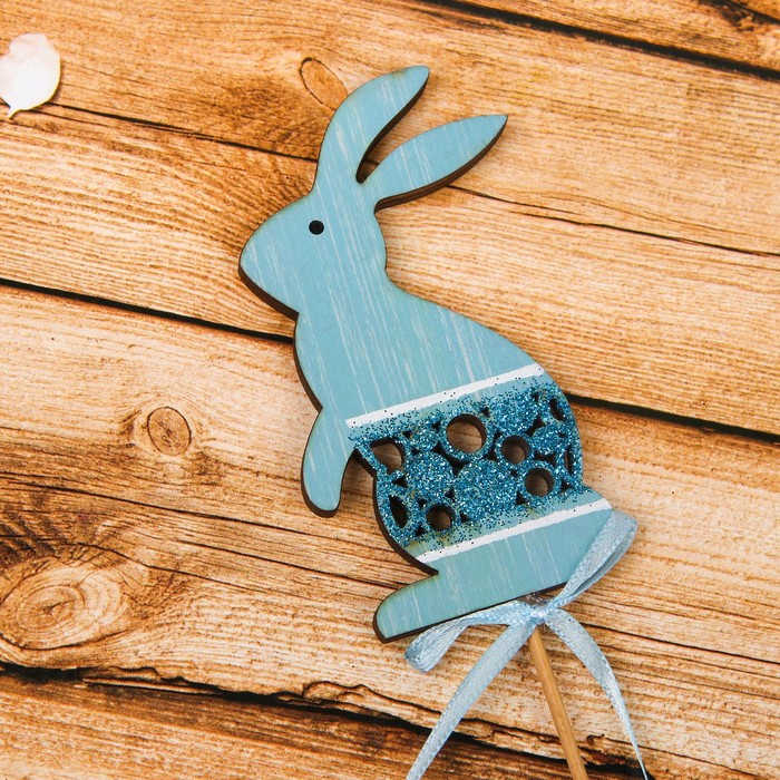 Декор на палочке "Зайчик", МИКС