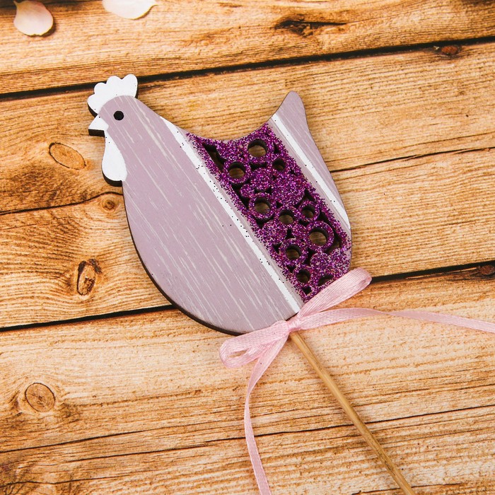 Декор на палочке "Курочка", МИКС