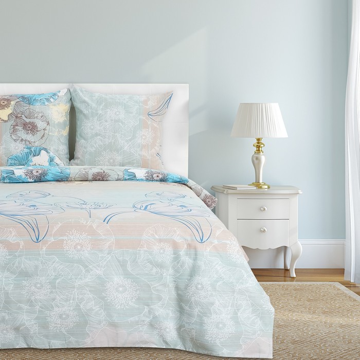 Постельное бельё "Этель" 2 сп. Весна 175х215 см, 200х220 см, 50х70 см -2 шт,100% хл, бязь