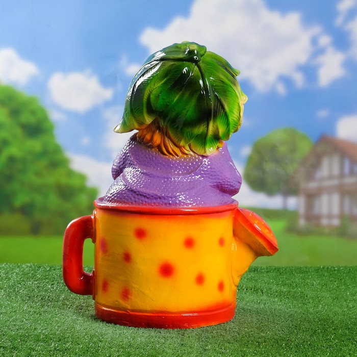 Садовая фигура "Тролль в лейке" 38х26х48см МИКС