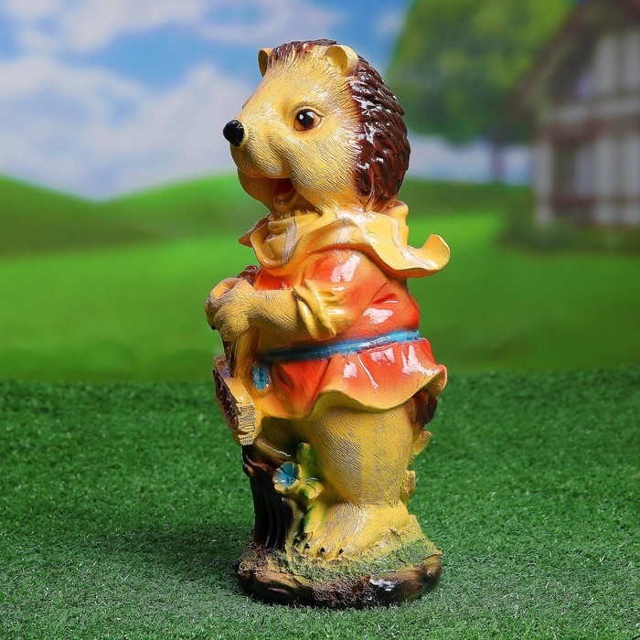 Садовая фигура "Ежик велком" 14х15х31см малый