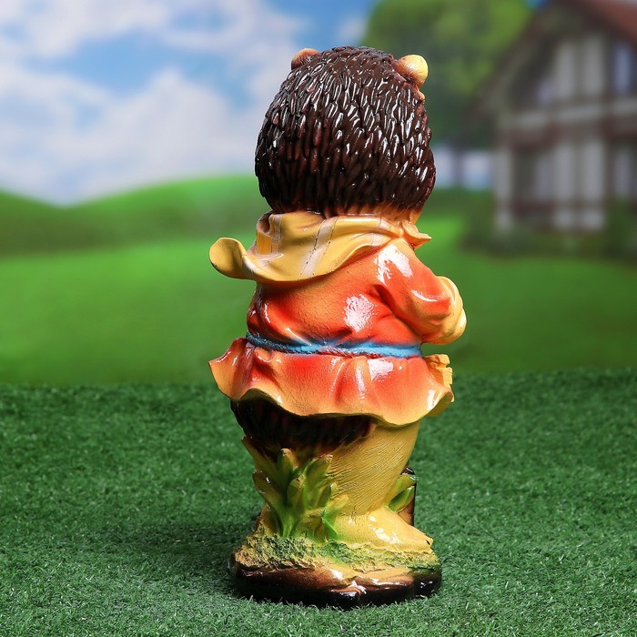 Садовая фигура "Ежик велком" 14х15х31см малый