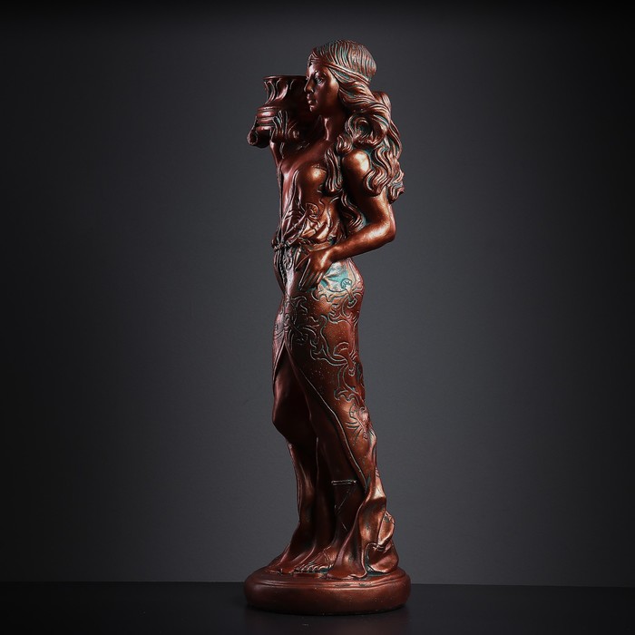 Подставка "Восточная красавица" 30х27х90см медь