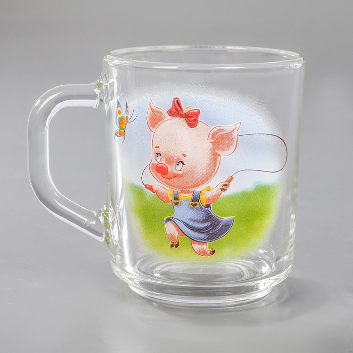 Набор для завтрака "Прикольные поросята", 2 предмета: салатник, кружка, рисунок МИКС