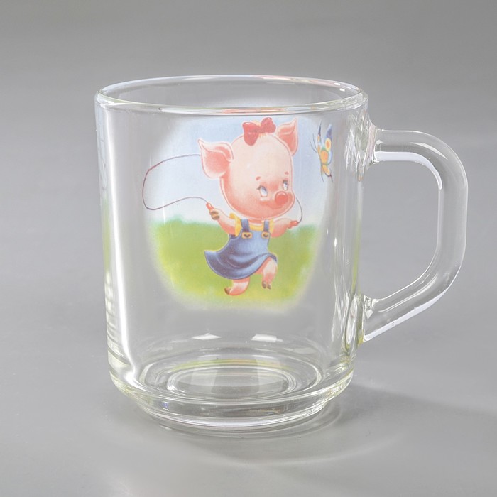 Набор для завтрака "Прикольные поросята", 2 предмета: салатник, кружка, рисунок МИКС