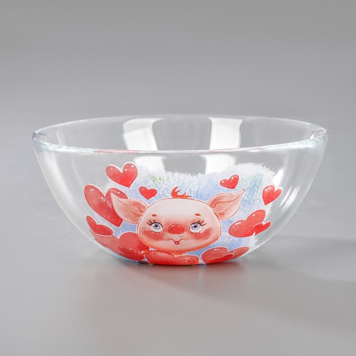 Набор для завтрака "Прикольные поросята", 2 предмета: салатник, кружка, рисунок МИКС