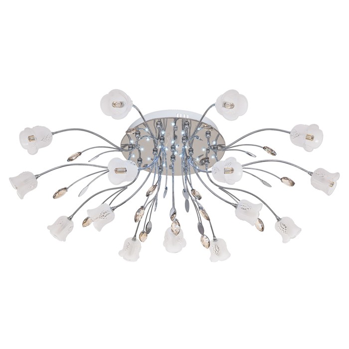 Люстра Kimba 15x5Вт G4 хром 92x92x26см