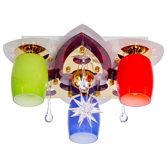 Люстра Waratah 3x40Вт E27 золото, белый 50x50x25см