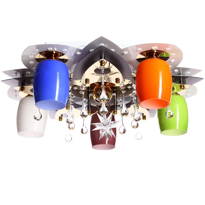 Люстра Waratah 5x40Вт E27 золото, белый 65x65x25см