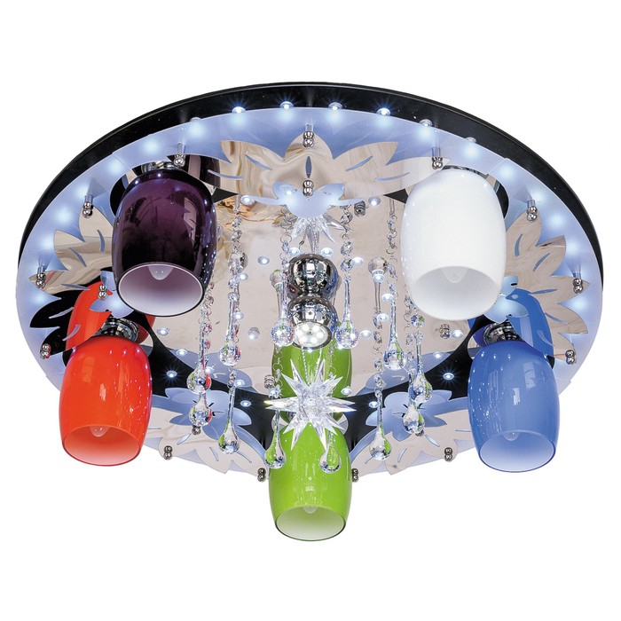 Люстра Waratah 5x40Вт E27 хром 60x60x25см