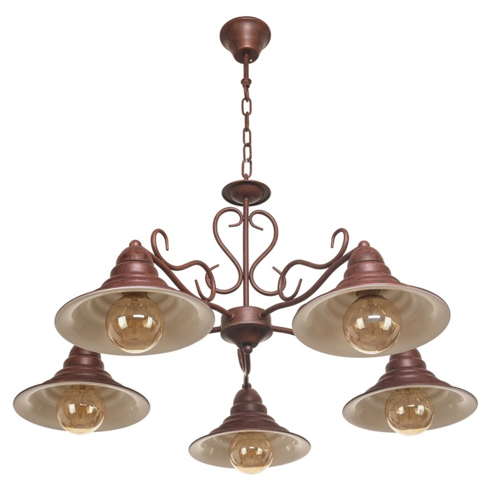 Люстра Tallara 5x60Вт E27 коричневый 76x76x110см