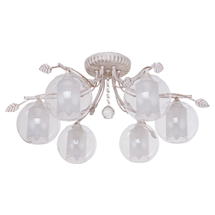 Люстра Olba 6x40Вт E14 белый 60x60x26см