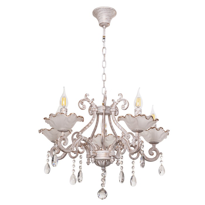 Люстра Adelina 5x40Вт E14 белый 62x62x115см