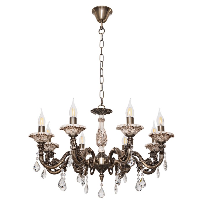 Люстра Alexandra 8x60Вт E14 бронза 65x65x105см