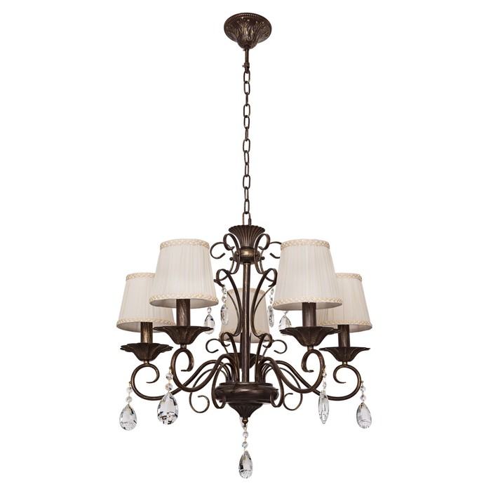 Люстра Alise 5x60Вт E14 коричневый 60x60x110см