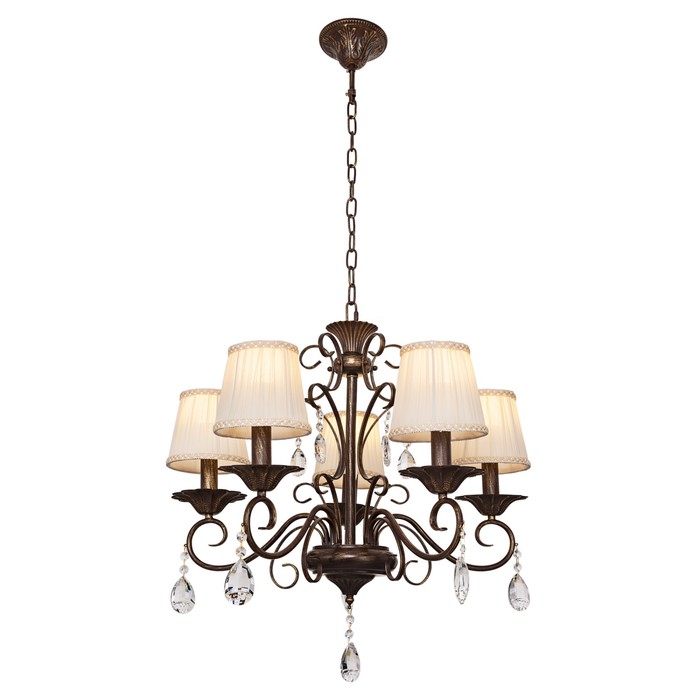 Люстра Alise 5x60Вт E14 коричневый 60x60x110см