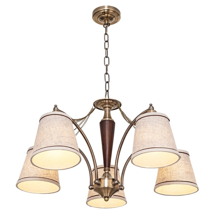 Люстра Chase 5x40Вт E14 бронза 62x62x110см