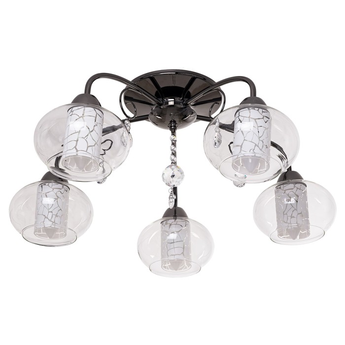 Люстра Keith 5x40Вт E14 черный 62x62x26см