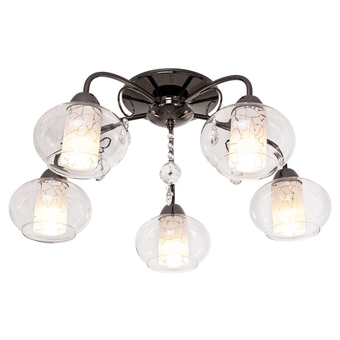 Люстра Keith 5x40Вт E14 черный 62x62x26см