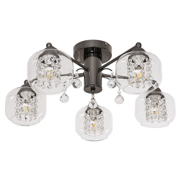 Люстра Julian 5x40Вт E14 черный 59x59x23см