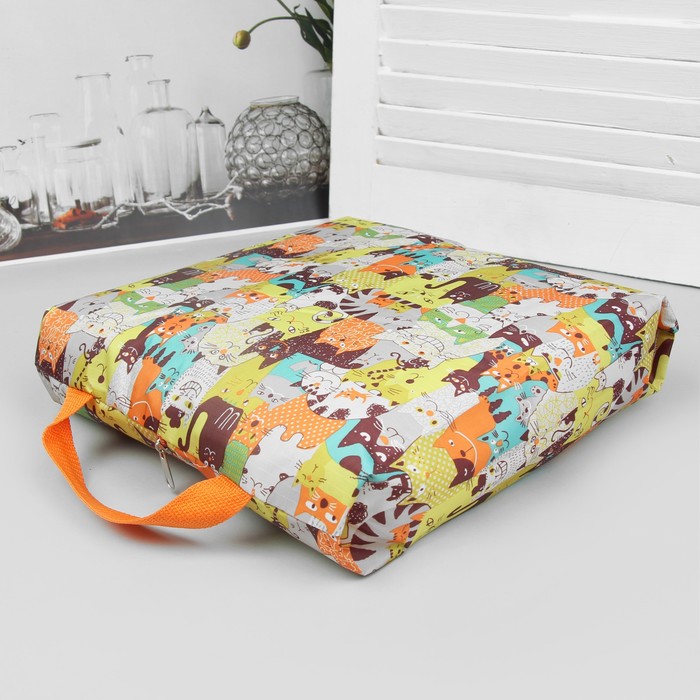 Сумка для обуви "Кошки", 1 отдел на молнии, принт цветной