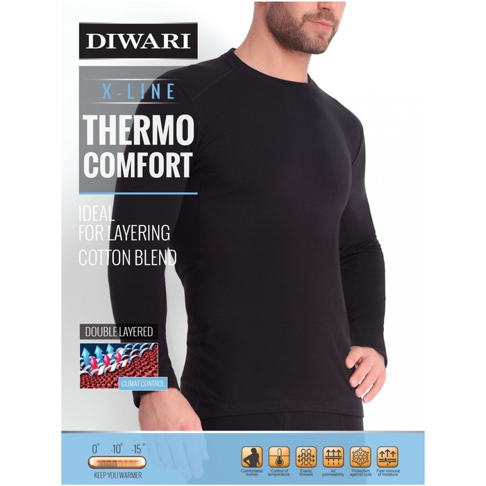 Термобельё (фуфайка) муж. DIWR MFT 588, р.170,176-92, чёрный